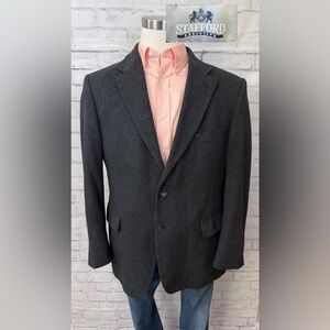 Stafford Executive Charcoal Gray Size 44R 100% Camelhair Blazer Sport Coat Work